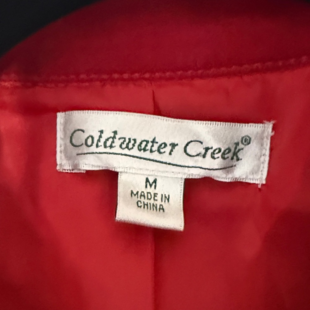 Coldwater Creek Vibrant Red Shirt Jacket - Picture 2 of 8